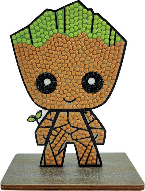 Diamond Painting Crystal Art Buddy Groot, 11 x 8 cm, ab 6 Jahren - Bild 1