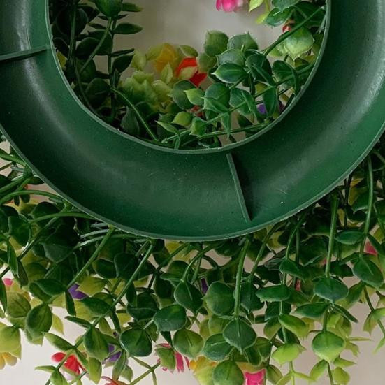 Amusedly Künstlicher Blumenkranz mit Eukalyptusgirlande und bunten Blumen, Durchmesser: 28 cm - Bild 2