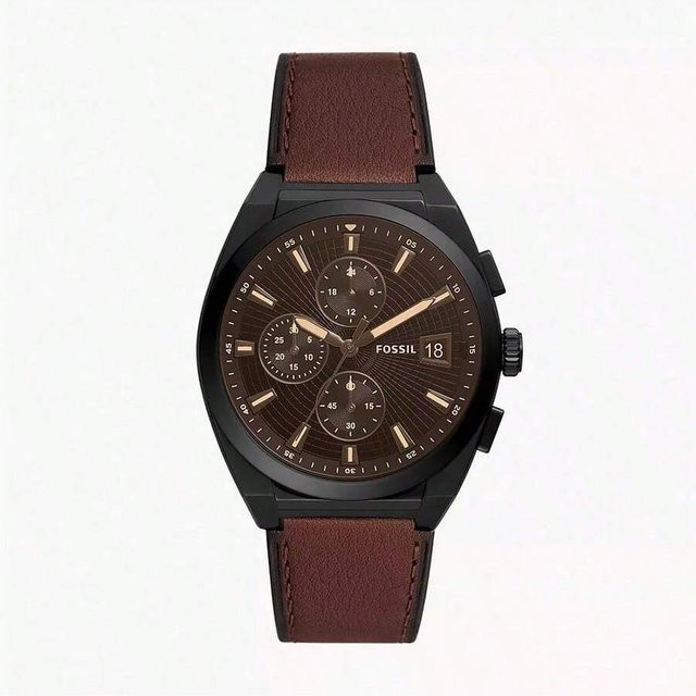 Fossil Armbanduhr Quarz, Leder, Herren, braun - Bild 1