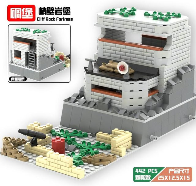 Linyi toy Ring Armeestil Festung Bunker, Gebäude, Blöcke, Kunststoff - Bild 1