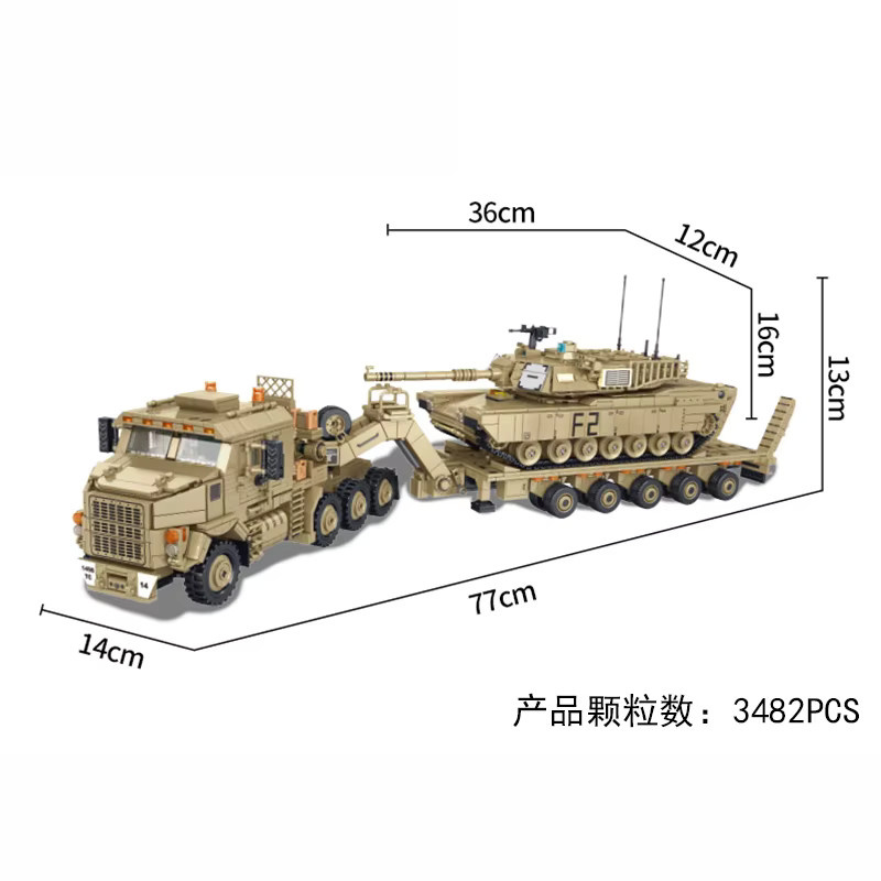 Panlos M1070 Gepanzertes Fahrzeug, Bausteine Modell, Grau - Bild 4