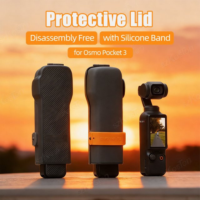 DJI Osmo Pocket 3 Schutzhülle in Schwarz mit Anti-Fall-Flip-Cover und Schnellverschluss - Bild 1