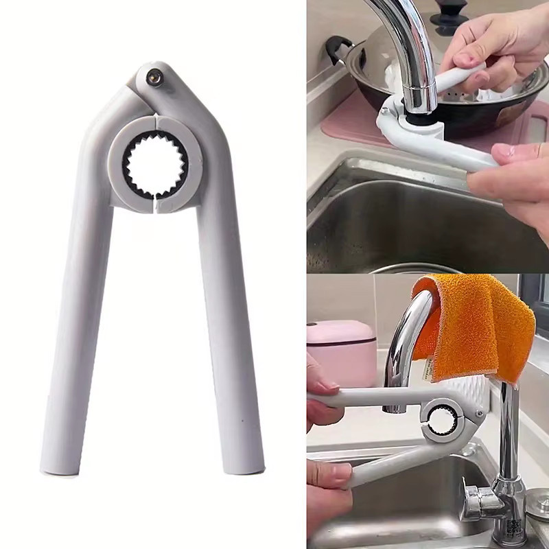 Robuster Wasserhahn-Belüfterschlüssel aus Kunststoff in Grau für Küchen und Badezimmer - Bild 2