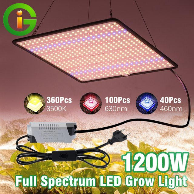 TRANYTON LED-Wachstumslicht Vollspektrum Phyto-Lampe 40 W für Indoor-Wachstumszelte und Pflanzen - Bild 1