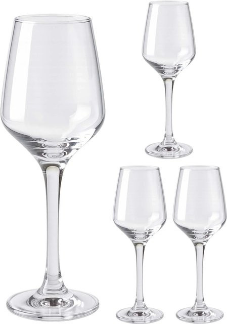 Relaxdays Weingläser aus Glas, Transparent, 4er Set, Spülmaschinenfest - Bild 1