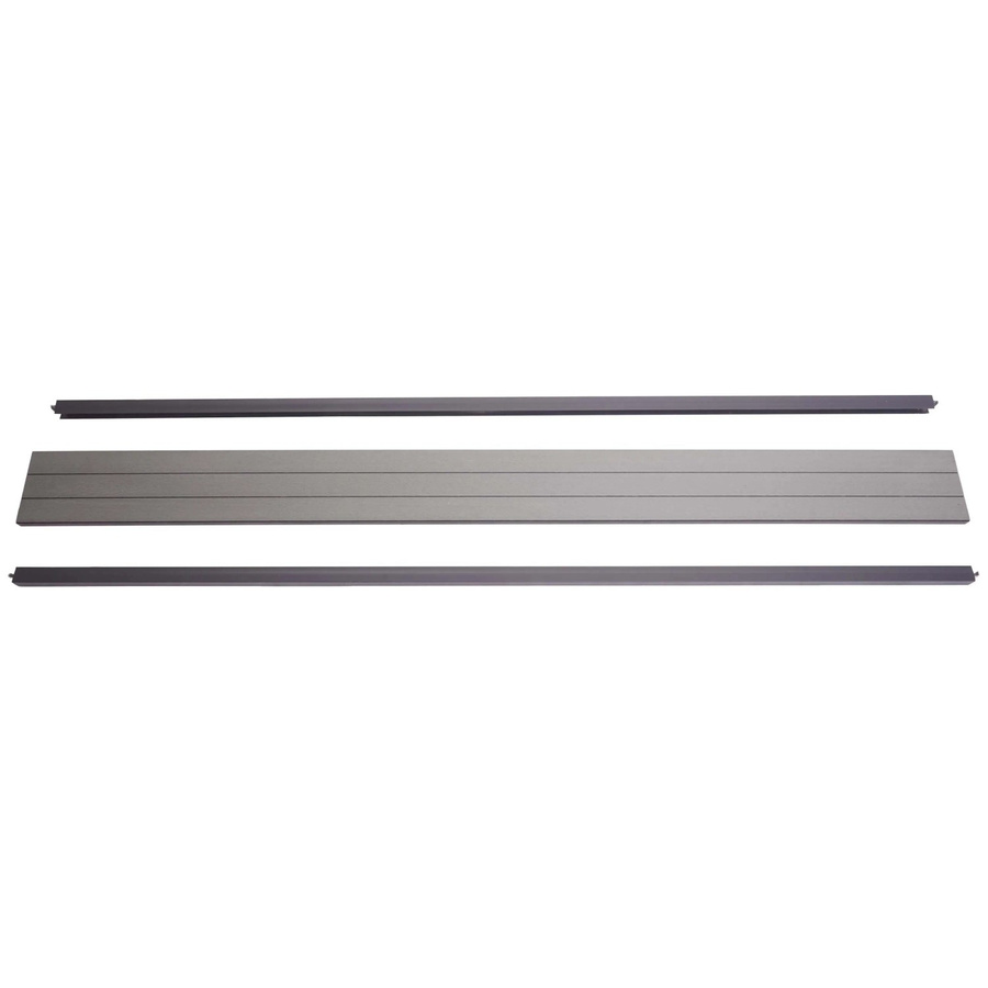MCW Abschluss-Set für WPC-Sichtschutz Savoie mit Abschlussprofil Windschutz und Alu-Pfosten, Grau, Höhe: 180 cm - Bild 2