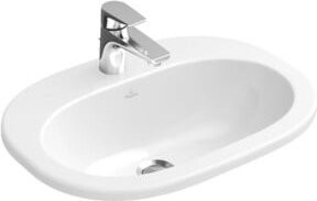 Villeroy & Boch Einbauwaschtisch O.Novo aus Keramik in Weiß, B/T: 56 x 40,5 cm, ohne Überlauf - Bild 1