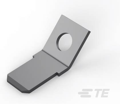 TE Connectivity Flachstecker 42822-4 in Silber mit 6,35 mm Steckbreite und 0,81 mm Steckdicke, 45° Winkel, unisoliert - Bild 1