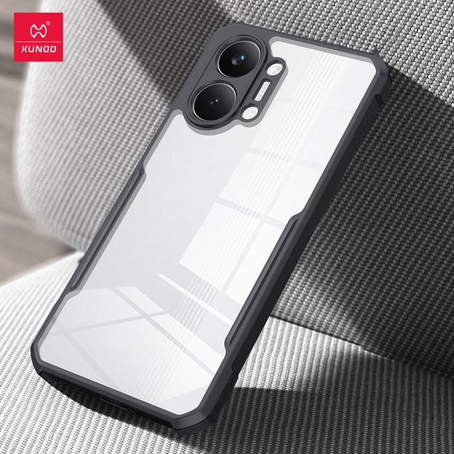 Xundd Schutzhülle für POCO X8 Pro und POCO X8 Pro Max 5G, stoßfeste Airbag-Schutzhülle mit Kameraschutz, transparent/schwarz - Bild 1