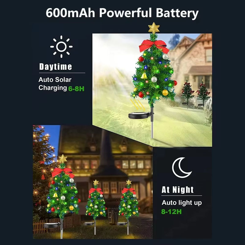 Wasserdichte LED Solarleuchten für den Außenbereich zur Weihnachtsdekoration für Garten, Weg und Rasen - Bild 2