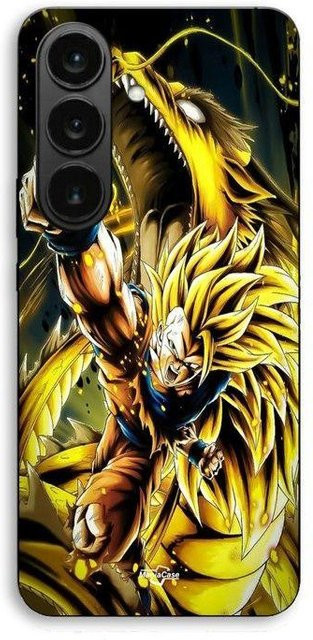 Dragon Maniac Case Hülle für Samsung Galaxy S26 Plus Son Goku Super Saiyan SSJ3 Punktangriff in Schwarz und Multicolour - Bild 1
