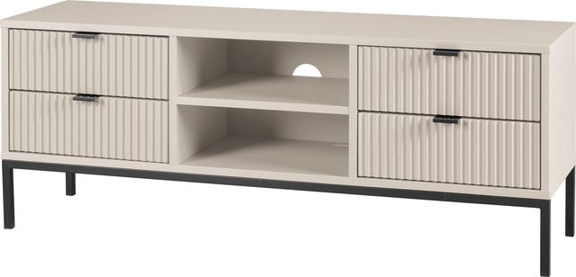 LIVARNO HOME Lowboard mit Lamellen-Optik und Medienfächern in Matt-Optik - Bild 1