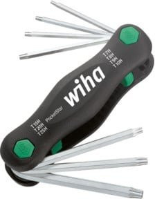 Wiha PocketStar TX Multitool Klappbarer Torxschlüssel 7-teilig Schwarz Grün aus Chrom-Vanadium-Stahl - Bild 1
