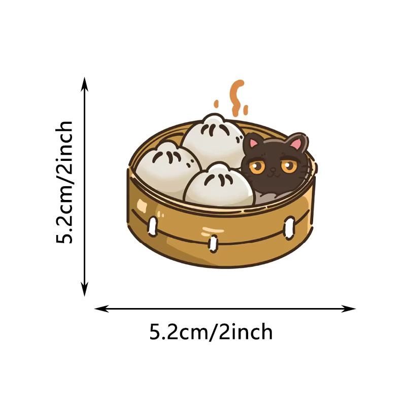 50 Stück Schwarze Katzen Aufkleber Set mit lustigen Cartoon-Katzen-Memes aus wasserfestem Vinyl für Scrapbooking und Journaling - Bild 5