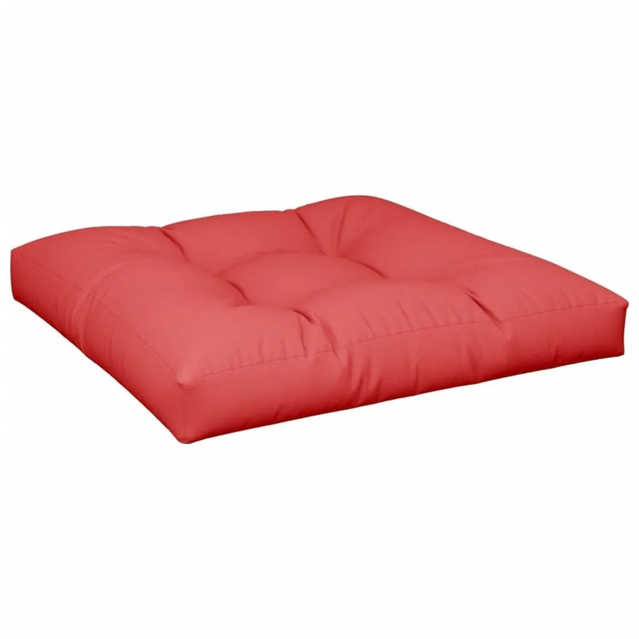 vidaXL Palettenkissen Rot aus Polyester, UV-beständig und wasserabweisend, B/T/H: 80 x 80 x 12 cm - Bild 2