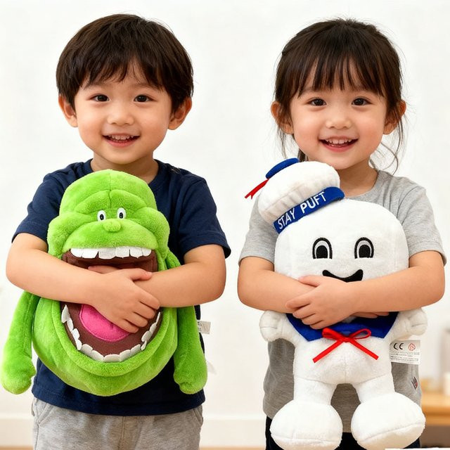 Ghostbusters Marshmallow Mann Stay Puft, Plüsch Spielzeug Puppe, 2-teiliges Set - Bild 1