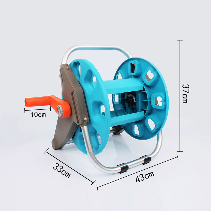 Tragbarer Gartenschlauchhalter in Blau für 5/8 Zoll und 3/4 Zoll Schläuche als freistehende Schlauchtrommel - Bild 4