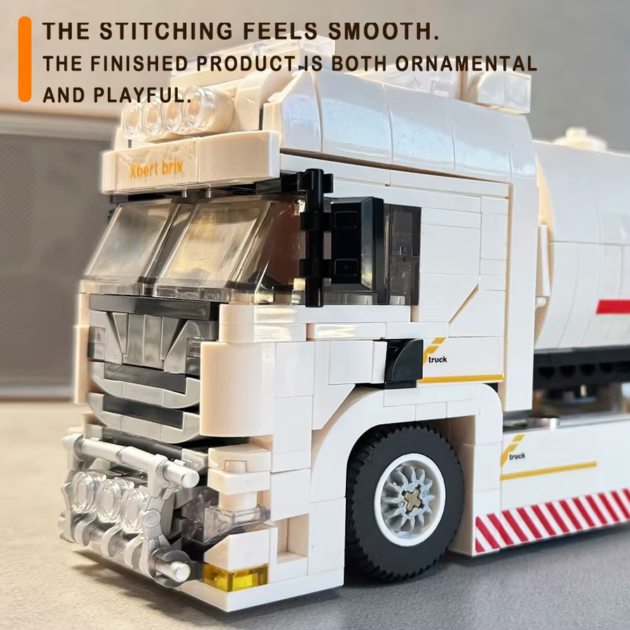 Yangkili Europäische Lkw Baustein Modell, Fahrzeug, weiß - Bild 4