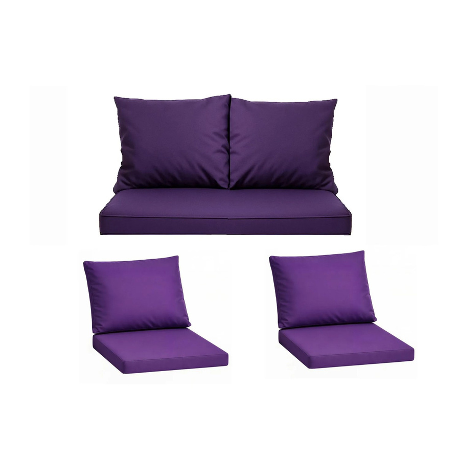 Setgarden Komfort Set Gartenloungekissen für Technorattan-Möbel in Violett, 1-teilig, B: 110 cm, T: 60 cm - Bild 2