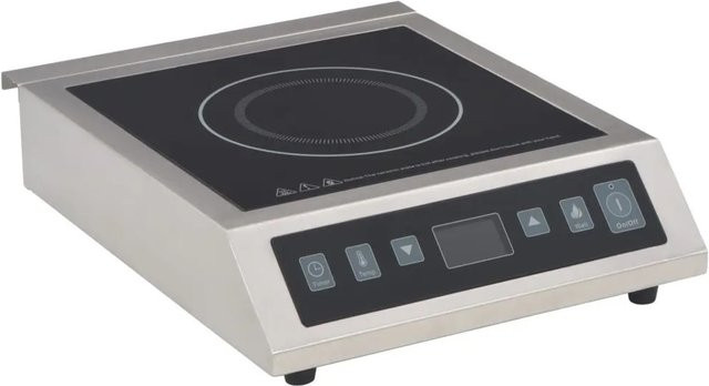 vidaXL Elektrisches Tisch-Induktionskochfeld mit Touchscreen und Digitaldisplay, 3500 W, Schwarz/Silber - Bild 1