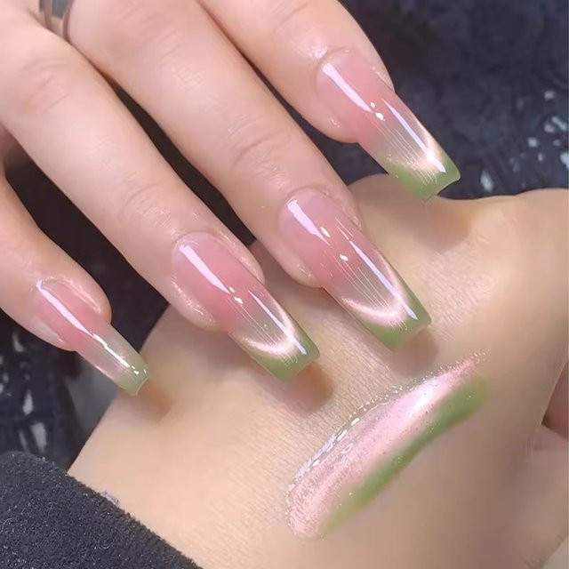 MIANEL Gel-Nagellack, Rosa Grün, Schimmernd, 12 ml - Bild 1