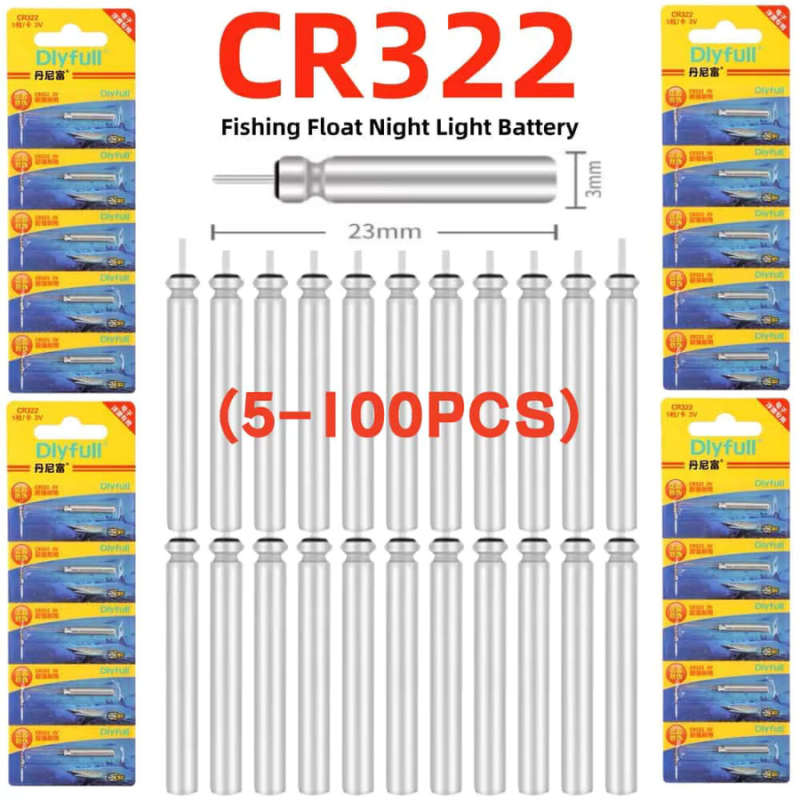 SMARTOOOLS CR322 Knopfzellen Silber für elektronische Angel-Floats und Nachtangel-Zubehör - Bild 2