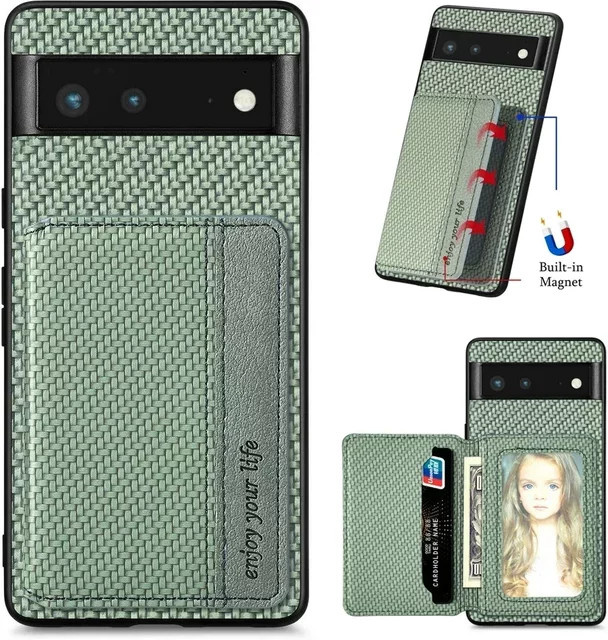 Leder Handyhülle mit RFID-Schutz für Google Pixel 10 9 Pro XL 8 7 6 Flip Case in Braun - Bild 1
