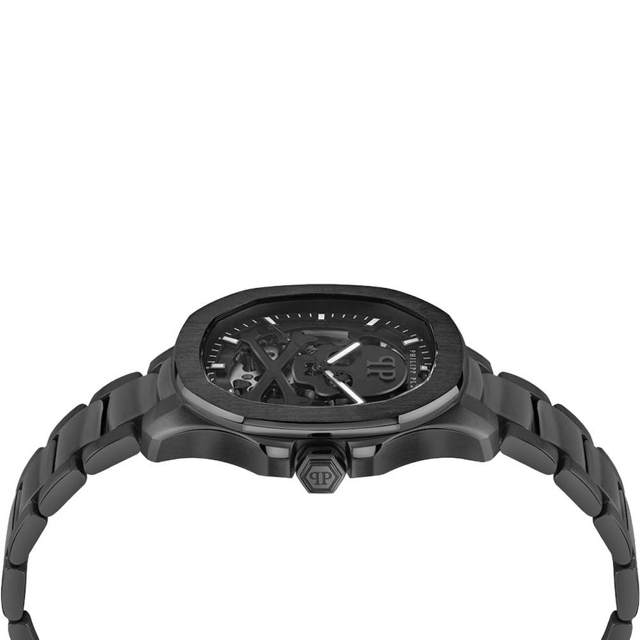 Philipp Plein Armbanduhr Automatik, Edelstahl, Schwarz, Herren, 42 mm - Bild 3