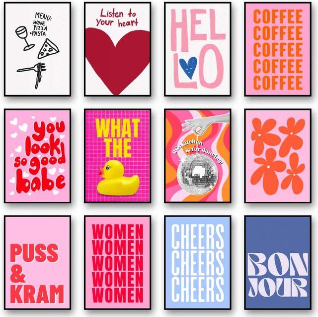 Potdemiel Wandkunst Leinwand mit Typografie Kaffee und Lebensmittel Motiv in Multicolor im Nordic Stil - Bild 1