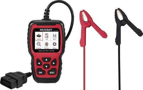 VOLTCRAFT VC-BT300Pro OBD II Diagnosetool mit Batterieprüfung in Rot - Bild 1