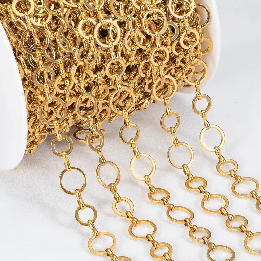 MINGXUAN Edelstahl-O-Ring-Kette, 1 Meter, Unisex - Bild 1