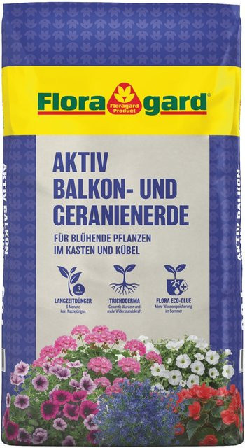 Floragard Aktiv Balkon- und Geranienerde, 60 l - Bild 1