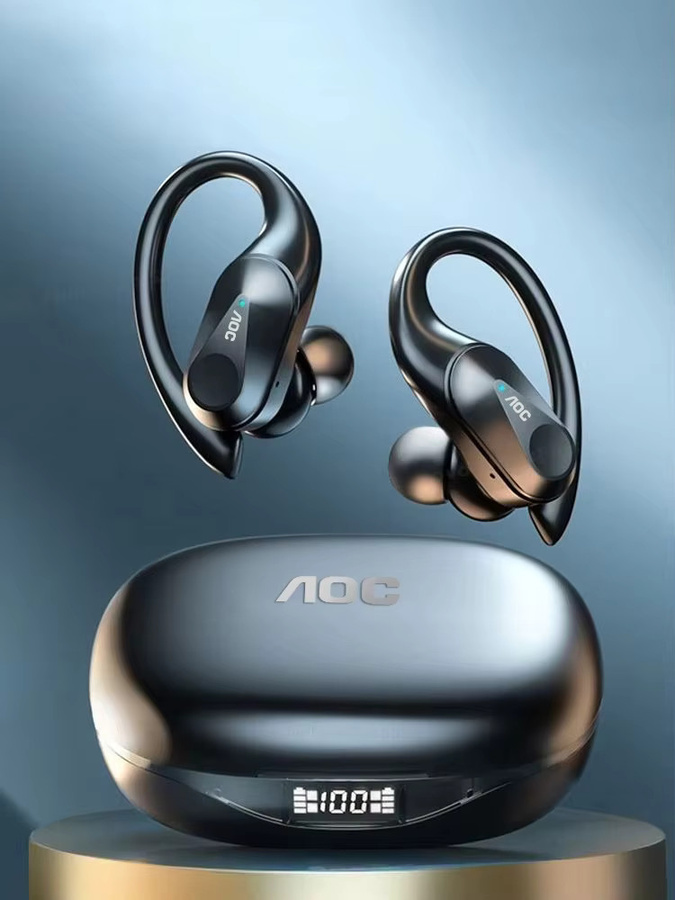 AOC ACT3521 OWS Bluetooth Ohrbügel-Kopfhörer in Schwarz mit Leistungsanzeige für Sport und Gaming - Bild 6
