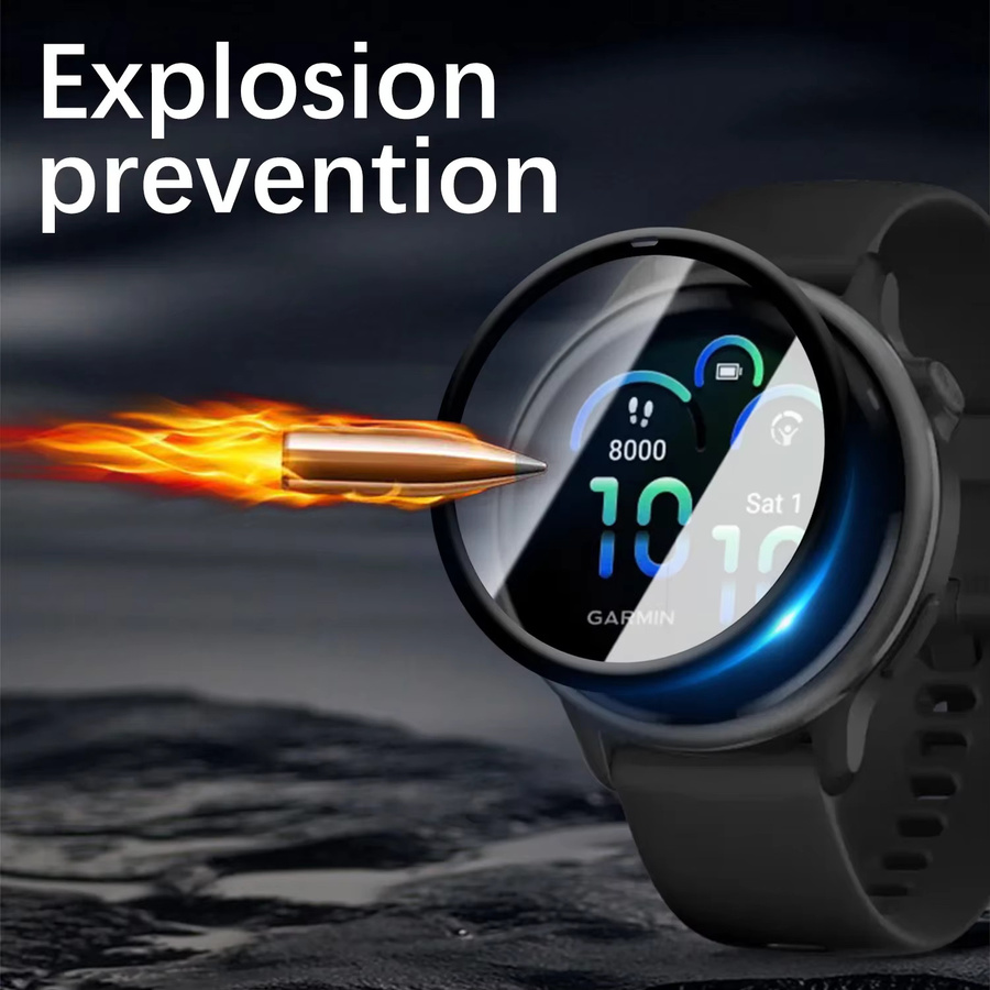 Garmin Vivoactive 6 Displayschutz Transparent 3D Gebogene Anti-Scratch Schutzfolie - Bild 5