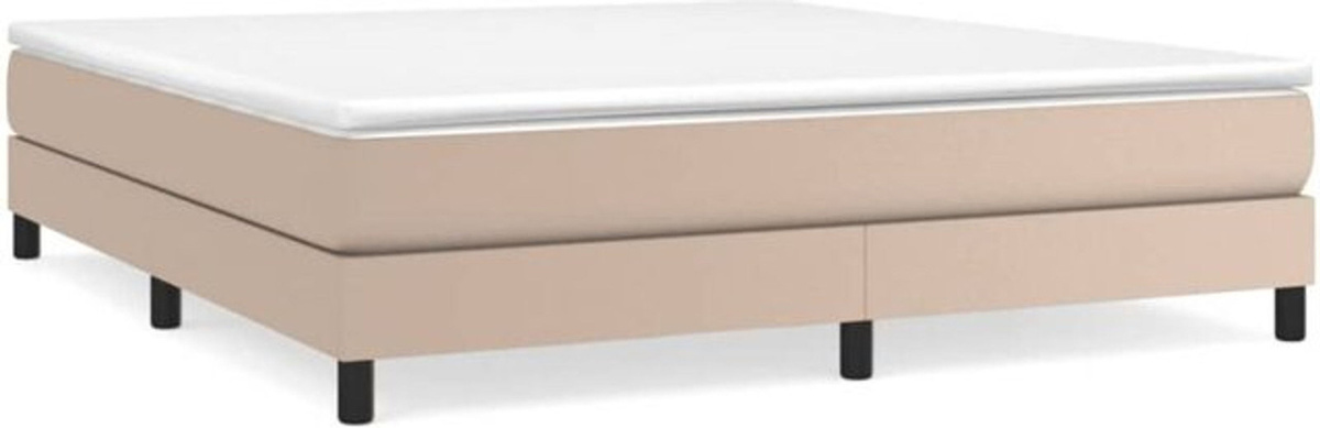 VIDAXL Polsterbett Cappuccino in Braun und Beige aus Kunstleder mit Holzwerkstoff, B/T: 160 x 200 cm - Bild 1