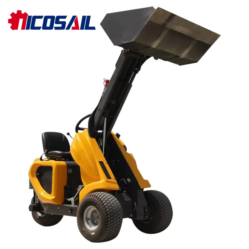 Nicosail Mini-Kompaktlader Dreirad-Lader in Gelb mit 400kg bis 500kg Tragfähigkeit nach Euro 5 und EPA-Standards - Bild 2