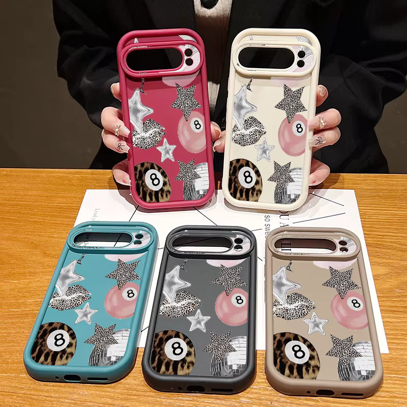Stoßfeste Silikon-Telefonhülle mit Kristallkugel-Druck für Google Pixel 8 Pro, 9 Pro und 10 Pro XL in Schwarz/Mehrfarbig - Bild 2
