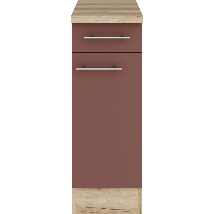 OPTIFIT Bari407 Küchen-Unterschrank in Rostrot matt mit melaminbeschichteter Qualitätsspanplatte, Breite: 30 cm - Bild 2