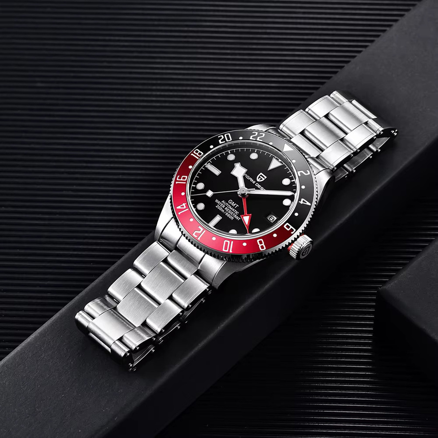 Pagani Design GMT Automatik-Armbanduhr, Edelstahl, Saphirglas, Herren - Bild 2