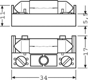 Renz Metallwaren Beleuchtungshalter mit Fassung 15V für Halogenlampen aus Metall - Bild 1