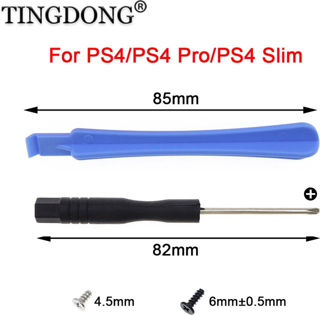 TingDong Reparatur-Set für PS4 Pro Slim Controller mit Kreuzschraubendreher und Werkzeugen zum Zerlegen des Gamepads - Bild 1