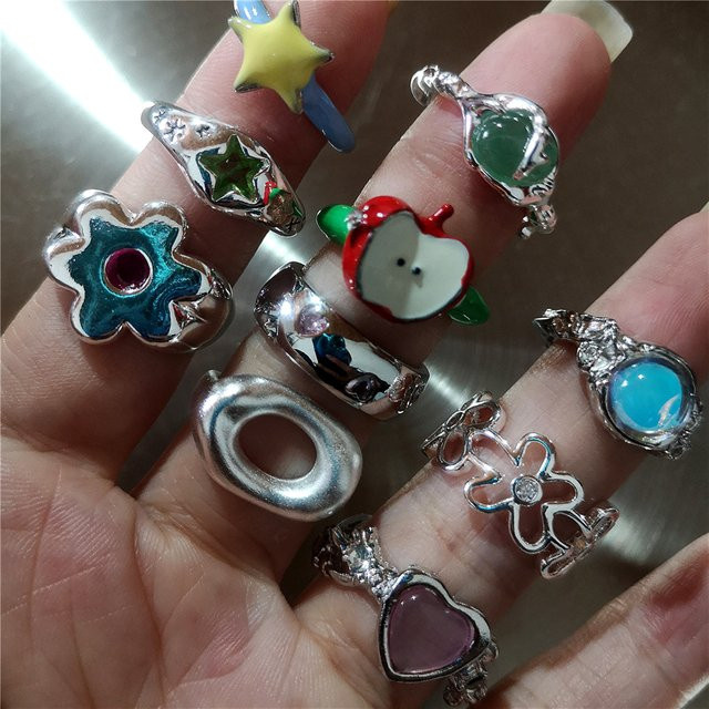 imixlot Ring, Herz-Apfel-Stern, Silber, Damen - Bild 1