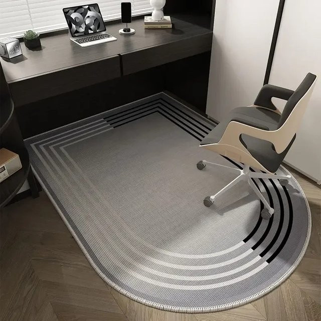 VIKAMA Luxuriöse Computerstuhl-Matte in Grau für Büro, Schlafzimmer und Gaming-Zimmer - Bild 1