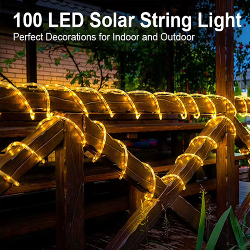Feimefeiyou Solar LED Lichterkette RGB Mehrfarbig Wasserdicht für Garten und Außenbereich - Bild 3