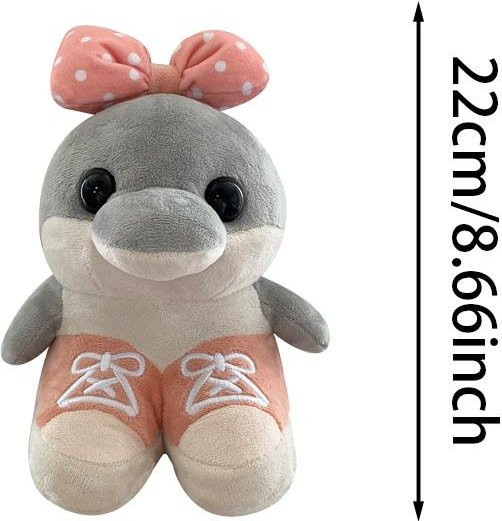 Yiran toy Tralalero Tralala Delfine Plüschtier, Rosa Blau, ab 0 Jahre - Bild 1