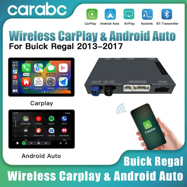 CARABC Wireless Carplay und Android Auto Modul für Buick LaCrosse, Envision, Verano und Opel Insignia 2013-2017 mit 8-Zoll-Bildschirm in Schwarz - Bild 1
