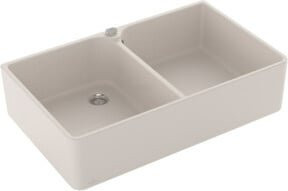 Villeroy & Boch Spülstein Doppelbecken mit Ablage und Exzenter in Beige, Breite: 90 cm - Bild 1