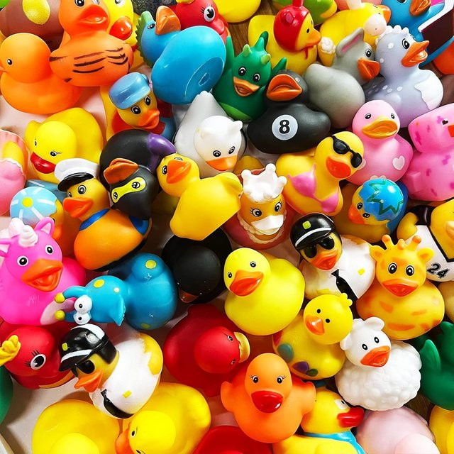 BXA Gummi-Ente, Badespielzeug-Sortiment, Bunt / Mehrfarbig - Bild 1