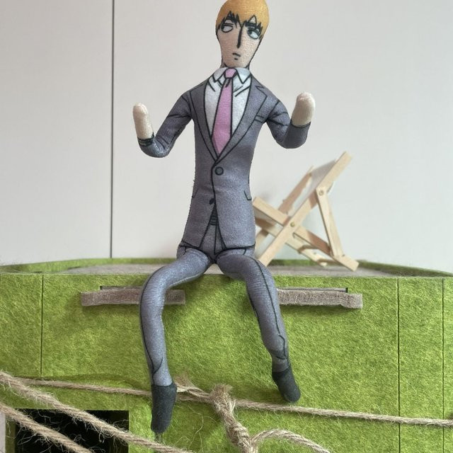 Yiran toy Mob 100 Reigen Arataka Dimple Kageyama Shigeo Plüschpuppe, Grau, ab 18 Jahre - Bild 1