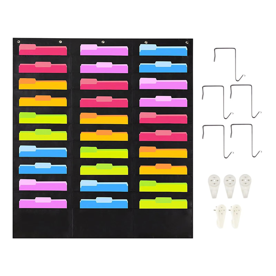 Taschen-Organizer mit 30 Fächern aus Kunststoff für Scrapbooks und Büro als Wanddeko-Aufhänger - Bild 2